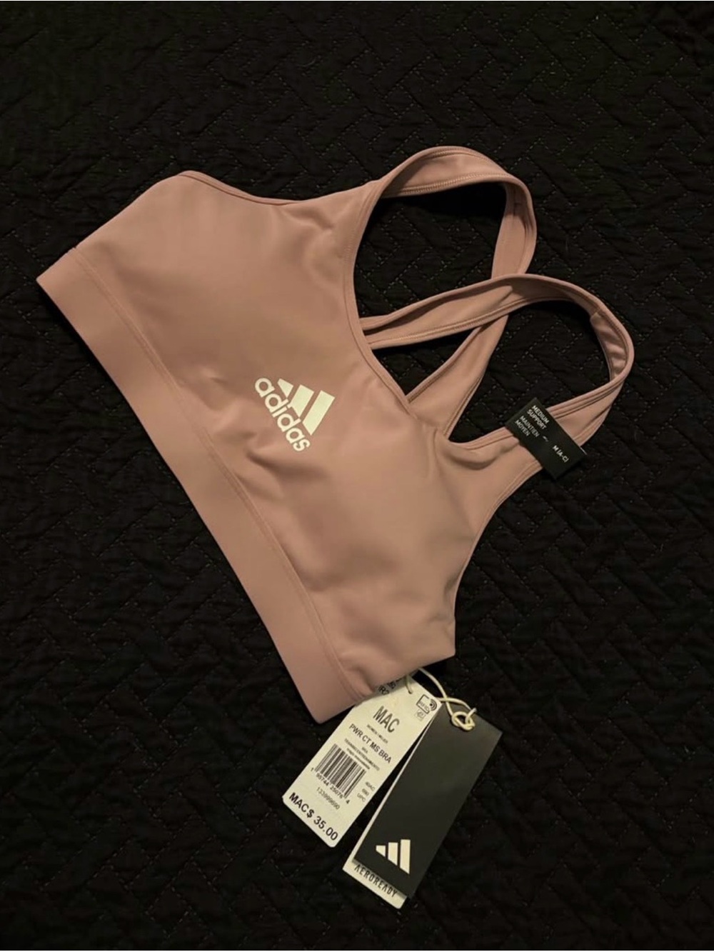 Adidas Mauve Racerback Sports Bra